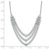 14k White Gold 2 3/4 carat Lab Grown Diamond VS/SI+ G+ 18 inch Triple Layer Necklace