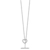 14kw 1/3 carat Lab Grown Diamond VS/SI+ G+ Complete 20 inch Heart Toggle Necklace