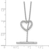 14kw 1/3 carat Lab Grown Diamond VS/SI+ G+ Complete 20 inch Heart Toggle Necklace