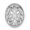 14k White Gold 1/2 carat Lab Grown Diamond VS/SI+ G+ Oval Semi Mount 9.9x6.9mm Center Halo Chain Slide Pendant