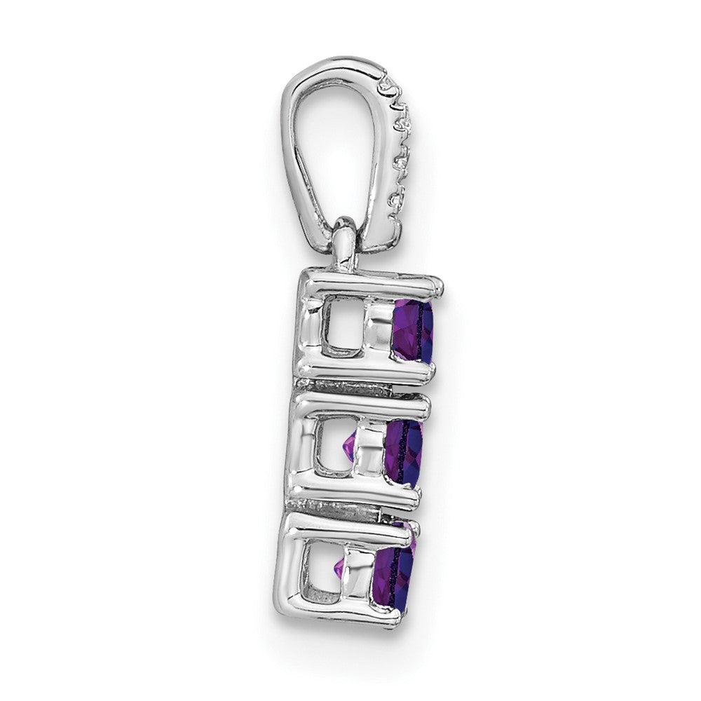 3-Stone Gemstone & Diamond Pendants