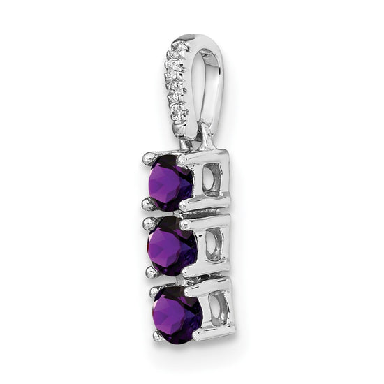3-Stone Gemstone & Diamond Pendants