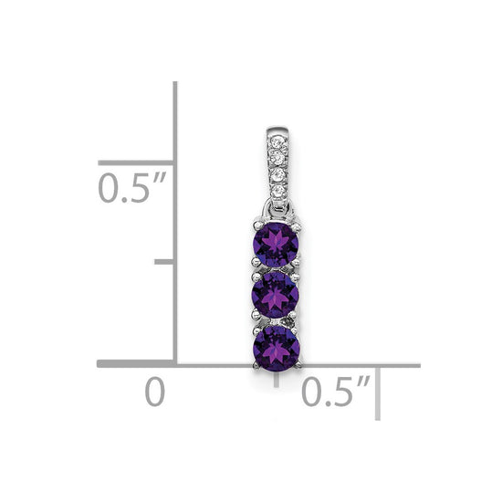 3-Stone Gemstone & Diamond Pendants