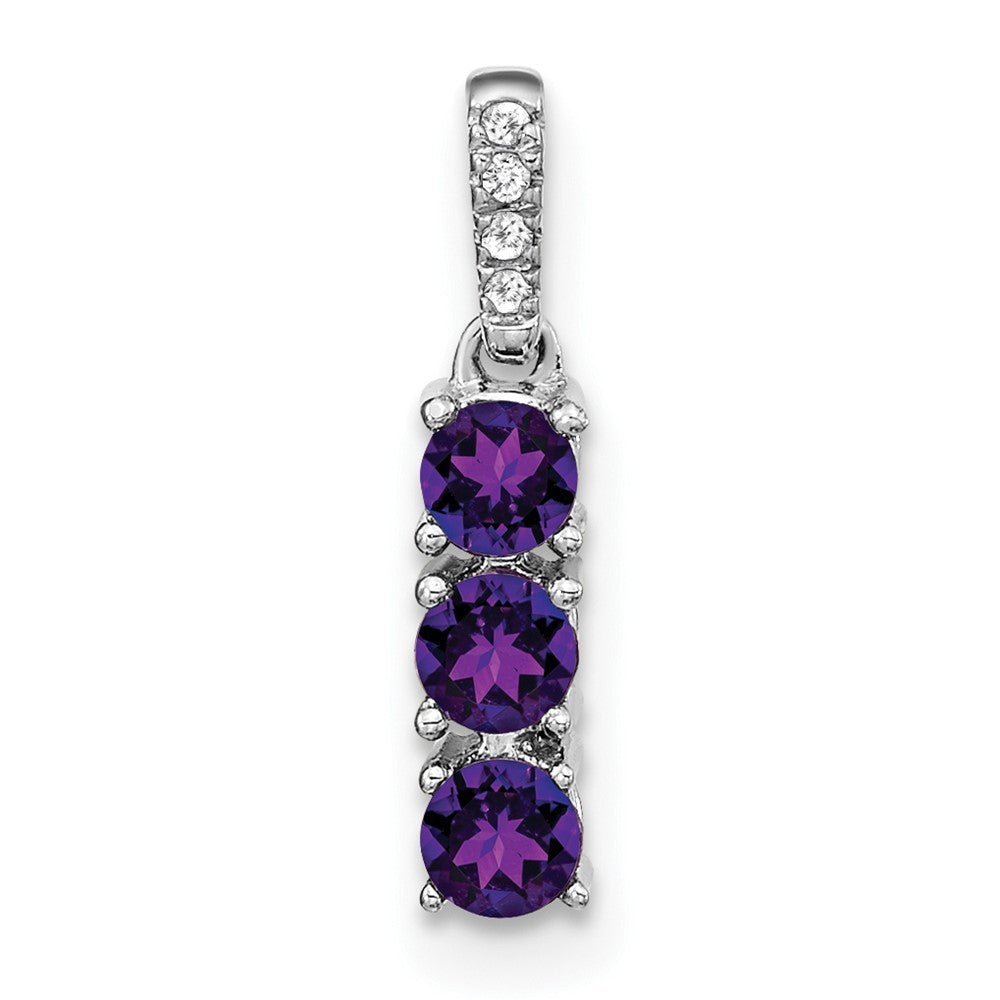 3-Stone Gemstone & Diamond Pendants
