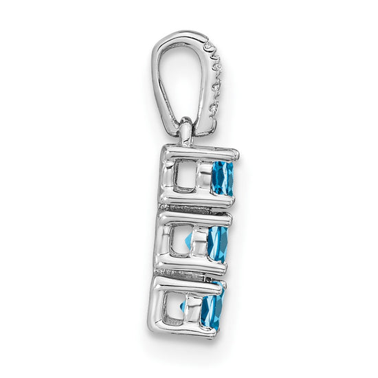 3-Stone Gemstone & Diamond Pendants