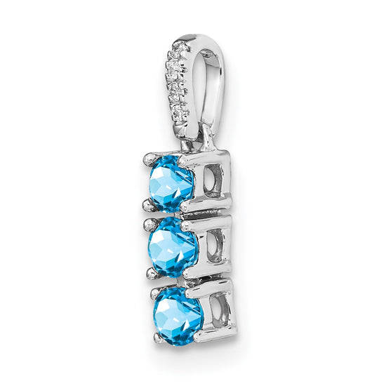 3-Stone Gemstone & Diamond Pendants