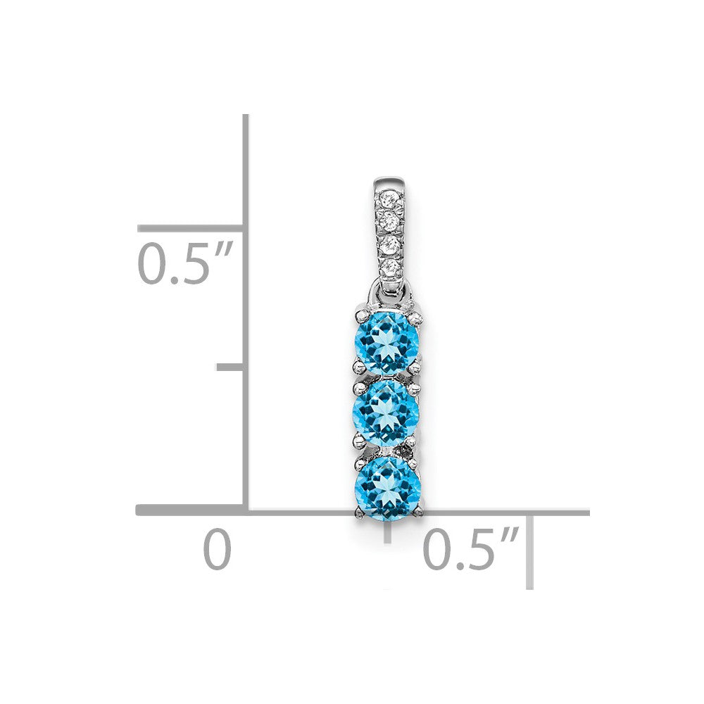3-Stone Gemstone & Diamond Pendants