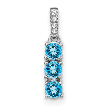 3-Stone Gemstone & Diamond Pendants