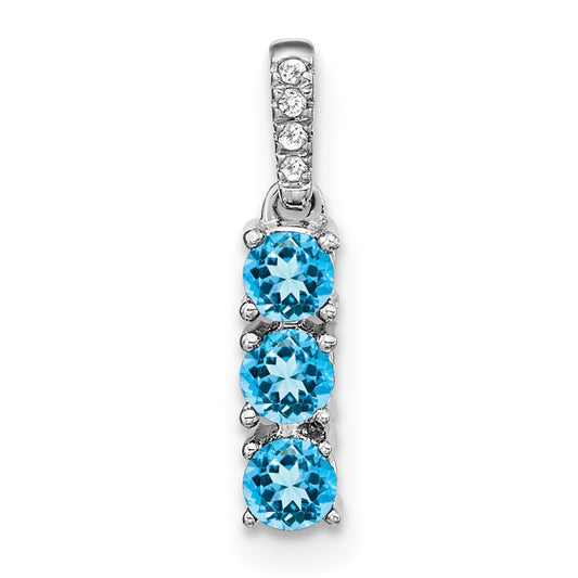 3-Stone Gemstone & Diamond Pendants