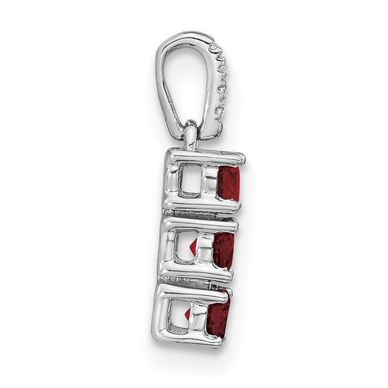 3-Stone Gemstone & Diamond Pendants
