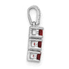 3-Stone Gemstone & Diamond Pendants