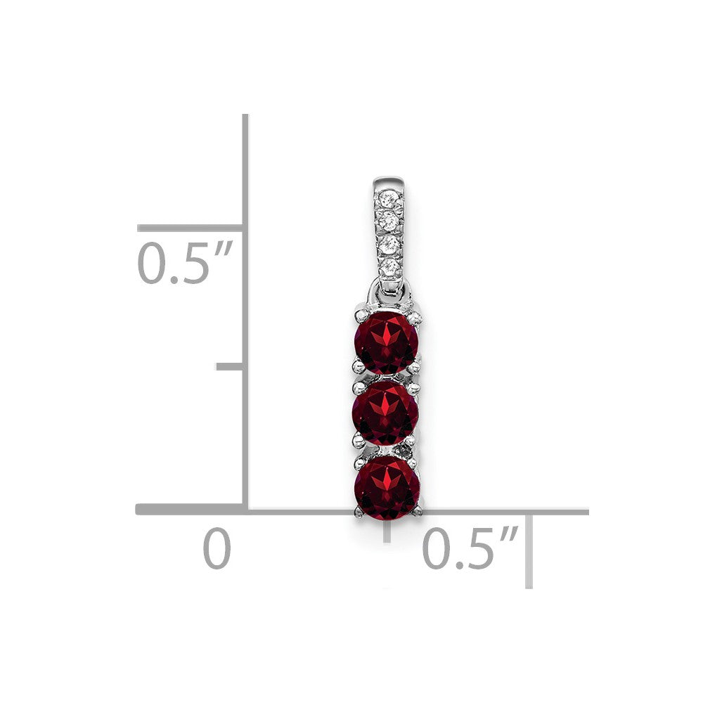 3-Stone Gemstone & Diamond Pendants