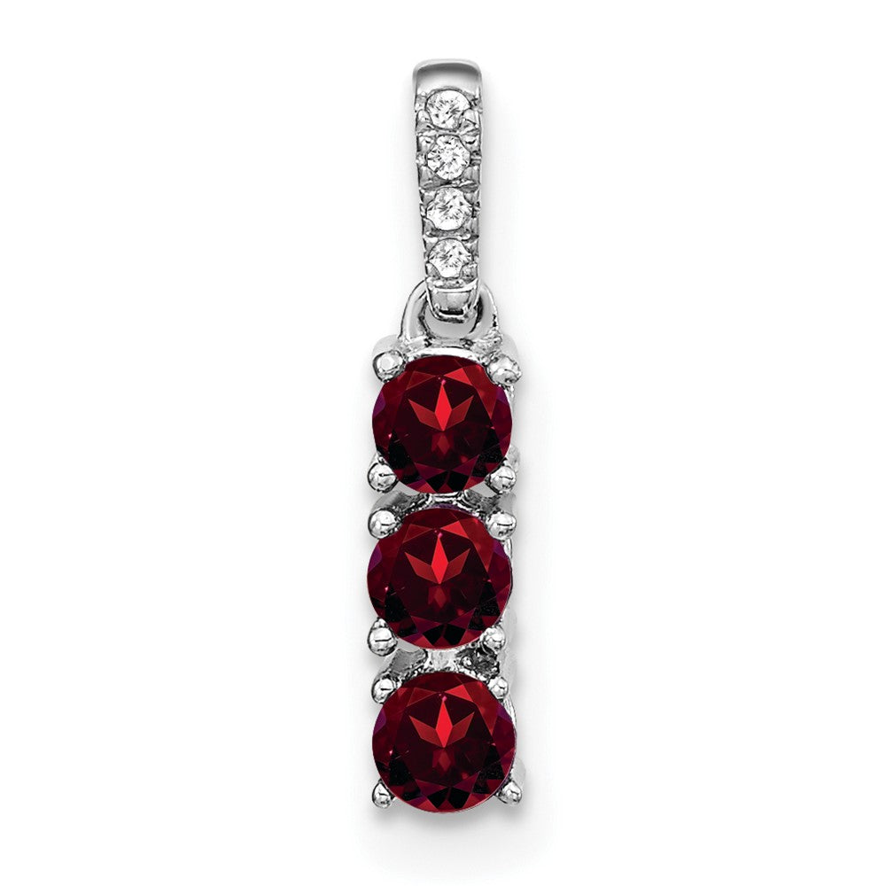3-Stone Gemstone & Diamond Pendants