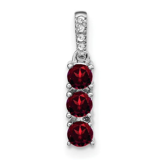 3-Stone Gemstone & Diamond Pendants