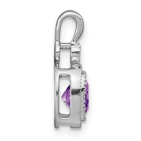 Cushion Gemstone & Diamond Pendants