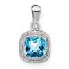 Cushion Gemstone & Diamond Pendants