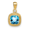 Cushion Gemstone & Diamond Pendants
