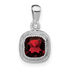 Cushion Gemstone & Diamond Pendants