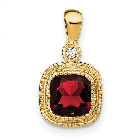 Cushion Gemstone & Diamond Pendants