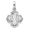 14k White Gold 1/4 carat Diamond Fancy Cross Pendant