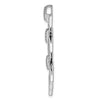 14k White Gold 1/6 carat Diamond Fancy Three Square Dangle Pendant