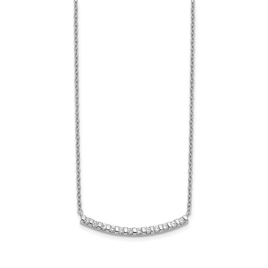 Diamond Curved Bar Necklaces