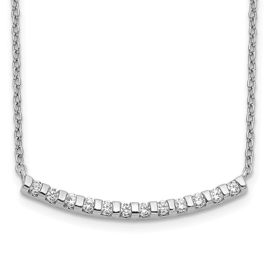 Diamond Curved Bar Necklaces