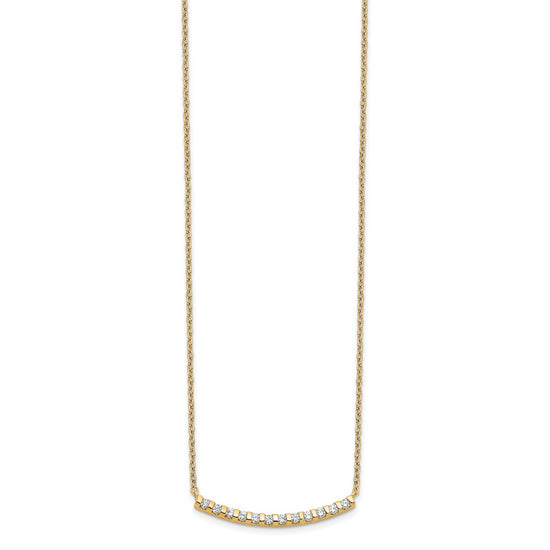 Diamond Curved Bar Necklaces