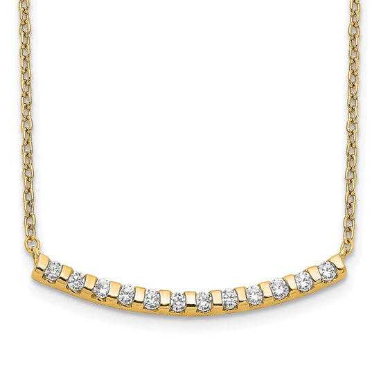 Diamond Curved Bar Necklaces