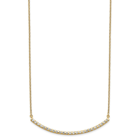 Diamond Curved Bar Necklaces