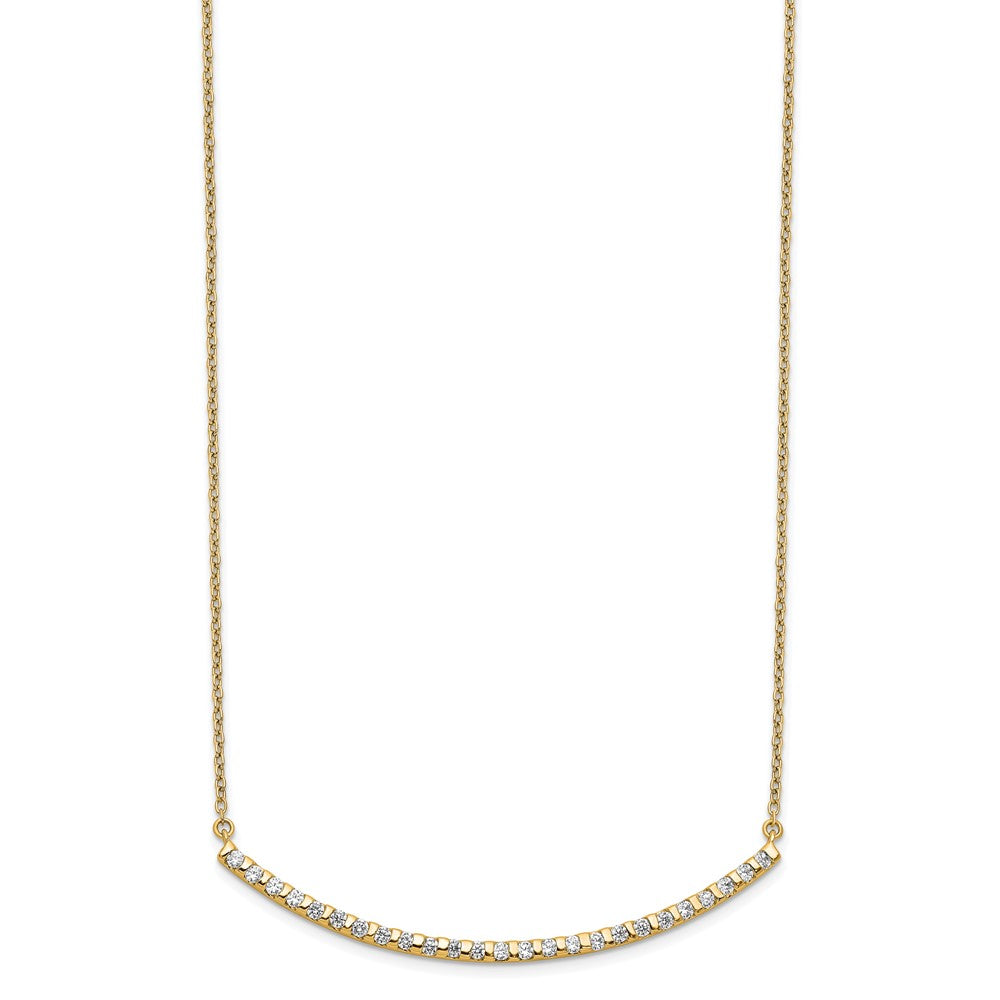 Diamond Curved Bar Necklaces