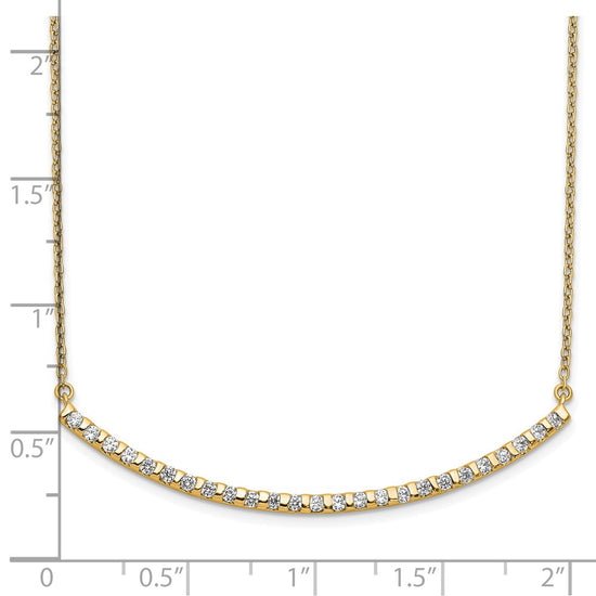 Diamond Curved Bar Necklaces