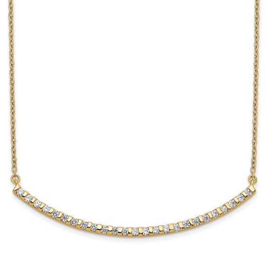 Diamond Curved Bar Necklaces