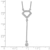 14k White Gold 1/4 carat Lab Grown Diamond VS/SI+ G+ Complete 18 inch Fashion Geometric Diamond Shape Dangle Necklace