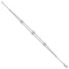 14k White Gold Complete 1/4 carat Diamond Multi-Station Double Strand 7 inch Bracelet