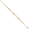 14k Complete 1/4 carat Diamond Multi-Station Double Strand 7 inch Bracelet