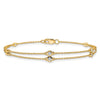 14k Complete 1/4 carat Diamond Multi-Station Double Strand 7 inch Bracelet