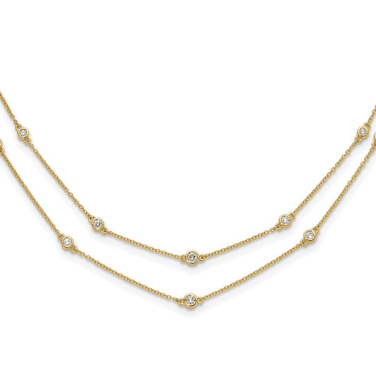 Multi Station Double Strand Necklaces
