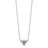 14k White Gold with Black Rhodium 1/10 carat Diamond Bee 18 inch Necklace