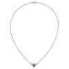 14k White Gold with Black Rhodium 1/10 carat Diamond Bee 18 inch Necklace