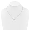 14k White Gold 1/20 carat Black Diamond Mother and Baby Cat 18 inch Necklace