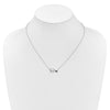 14k White Gold 1/20 carat Black Diamond Mother and Baby Bear 18 in Necklace