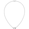 14k White Gold 1/20 carat Black Diamond Mother and Baby Bear 18 in Necklace