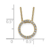 14k Polished 1/4 carat Diamond Circle 18 inch Necklace