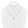 14k Polished 1/2 carat Diamond Circle 18 inch Necklace