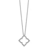 14k White Gold 1/4 carat Diamond Fancy 18 inch Necklace