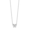 14k White Gold 1/10 carat Diamond Butterfly 18 inch Necklace