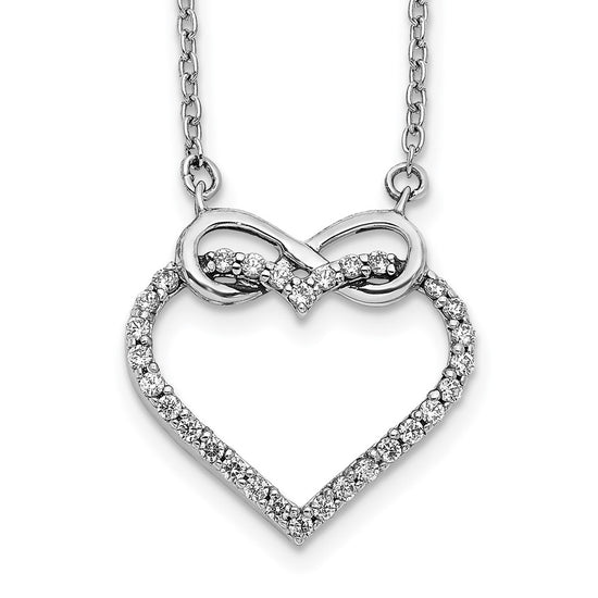 Diamond Heart Infinity Necklaces
