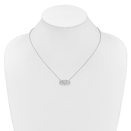 Diamond Heart Infinity Necklaces