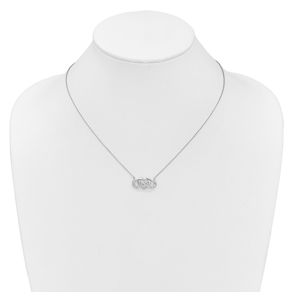 Diamond Heart Infinity Necklaces